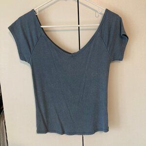 Scooped Neck Jersey by Wild Fable denim blue M BRAND NEW NEVER WORN